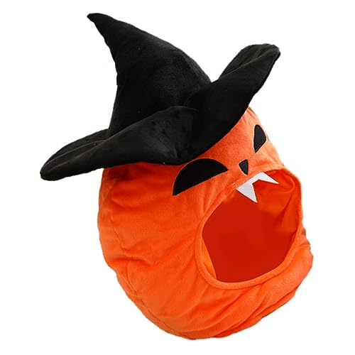 CHILDWEET Zauberer-kürbishaube Kostüme Halloween-hüte Party-selfie-hut Kürbis- Halloween-maske Halloween-kürbis-stirnband Beanie-schädel-mütze Halloween-kürbis-kostüm Kürbiskappe Plüsch von CHILDWEET