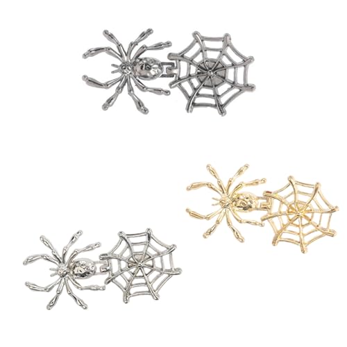 3 Stück nicht genähte Taillenversteller, Metall, Spinnennetz, Jeans, Hosen, Taillenstraffungsknöpfe für verschiedene Kleidung, den täglichen Gebrauch von CHIZISX