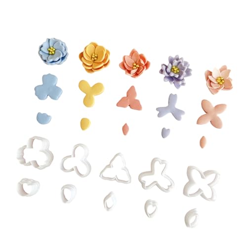 CHIZISX 10pcs Geometrische Blütenmischschneider Set 10 Form Blütenmischschneider Tonformen Für Ohrringe Machen CHIZISX 10pcs Geometrische Blütenmischschneider Set 10 Form Blütenmischschneider Tonformen Für Ohrringe Machen von CHIZISX