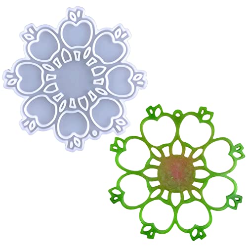 CHIZISX Form, Weihnachts-Silikonform, Schlüsselanhänger-Harzform, Schneeflocken-Epoxidharz-Gussform für Schmuckherstellung, Party, Heimdekoration von CHIZISX