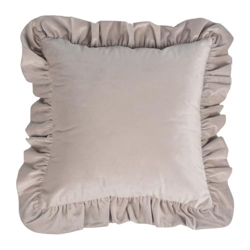 CHIZISX Kissenbezug, quadratisch, gerüscht, Plüschstoff, knitterfrei, Reißverschluss, Sofa, Schlafzimmer, Dekoration, 45 cm CHIZISX Kissenbezug, quadratisch, gerüscht, Plüschstoff, knitterfrei, Reißverschluss, Sofa, Schlafzimmer, Dekoration, 45 cm von CHIZISX