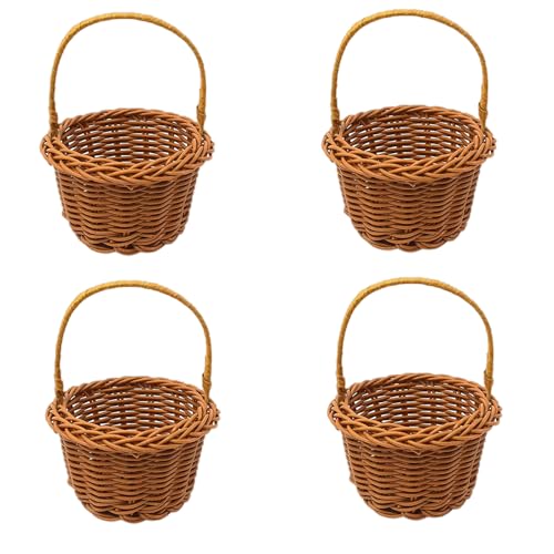 CHIZISX Praktisches handgewebtes Blumenzubehör, Rattan-Webkörbe für Hochzeit, Party und Heimverzierung von CHIZISX