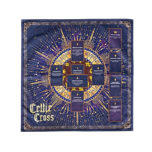 CHIZISX Reading Card Astrologys Tischdecke Tarots Göttliche Tischdecke Altars Stoffkennzinationen Brettspiel Accessoire von CHIZISX