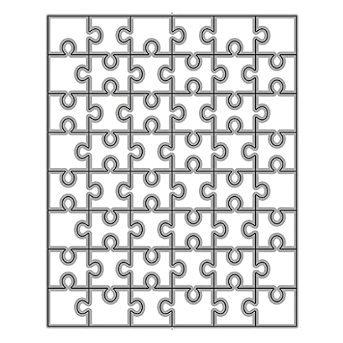 CHIZISX Rechteck Puzzle Metall Stanzformen Schablone Scrapbooking Album Papier Karte Vorlage Form Präge Dekoration von CHIZISX