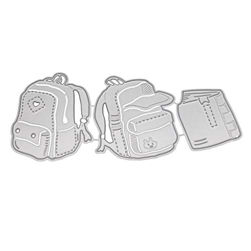 CHIZISX Schultasche Rucksack Metall Stanzformen Schablone Scrapbooking Album Stempel Pape von CHIZISX