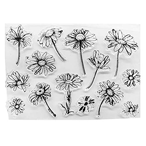 CHIZISX Siegelstempel,Flower Silikon Clear Seal Stamp Scrapbooking Embossing Photo Album von CHIZISX