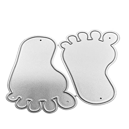 CHIZISX Stanzformen aus Metall, Baby Fußabdruck Stanzformen aus Karbonstahl, dekorative Prägeform für die Kartengestaltung, Scrapbooking, Alben von CHIZISX