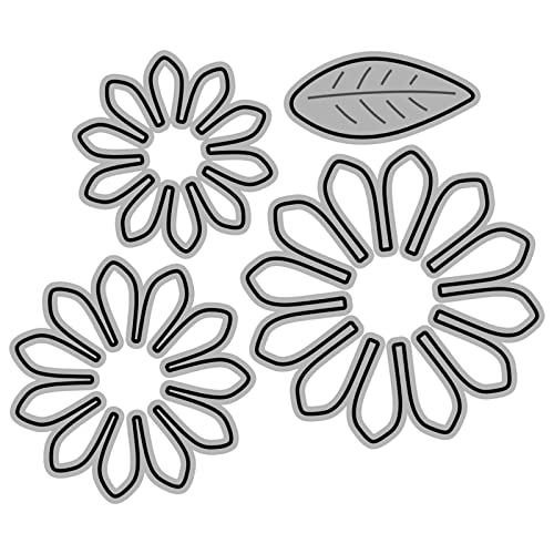 CHIZISX Stanzformen aus Metall, Blumen Metall Stanzformen, Stempel Vorlagenform zum Prägen von Scrapbooking Fotoalben von CHIZISX