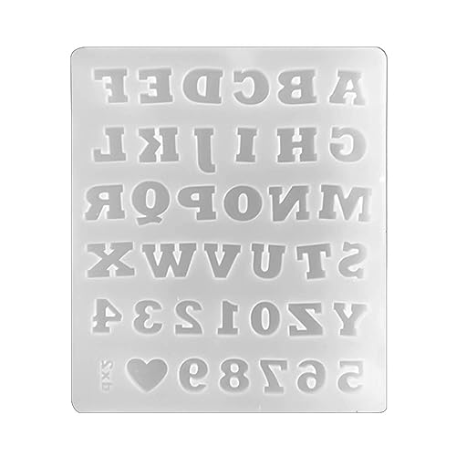 Englische Alphabete, Epoxidharz-Formen, Buchstaben 0–9, digitale Silikonform für Schmuck, Zucker, Kuchen, Fondant, Dekorationen von CHIZISX