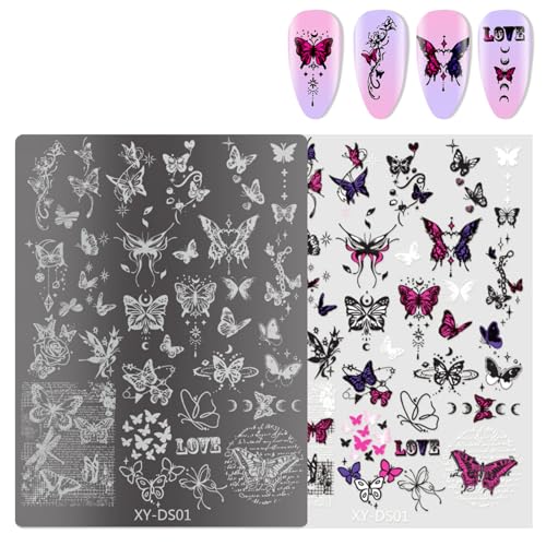 French Nails Stamping Plates Nails Stamps Stencils Flowers Nails Plates Manicure Print Stencils Nails Art Stamp Tool von CHIZISX