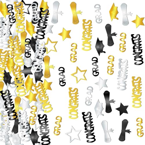 Glitzerndes Konfetti, Abschlussfoto, Gold, Schwarz, Blau, Party-Überwurf, Dekoration für Feste Glitzerndes Konfetti, Abschlussfoto, Gold, Schwarz, Blau, Party-Überwurf, Dekoration für Feste von CHIZISX