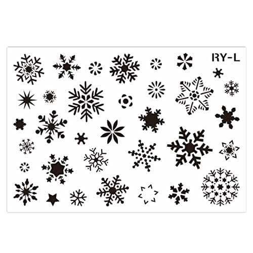 Hohlige Schneeflocken Schablone Weihnachtsmalerei Vorlage Zum Malen Auf Papier Canvas Holz Plastik Scrapbooking von CHIZISX