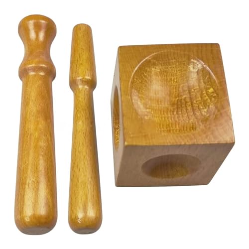 Holzkuppelblock-Set, Schlagstanzer, weiches Metall, Schmuckherstellung, Holz, unverzichtbare Werkzeuge für die Schmuckherstellung von CHIZISX