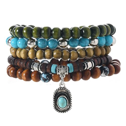 Leichte Holzperle und Türkis, handgefertigt für Freizeitkleidung, Accessoire für Frauen und Mädchen, leichtes Kokosnussholz Leichte Holzperle und Türkis, handgefertigt für Freizeitkleidung, Accessoire für Frauen und Mädchen, leichtes Kokosnussholz von CHIZISX