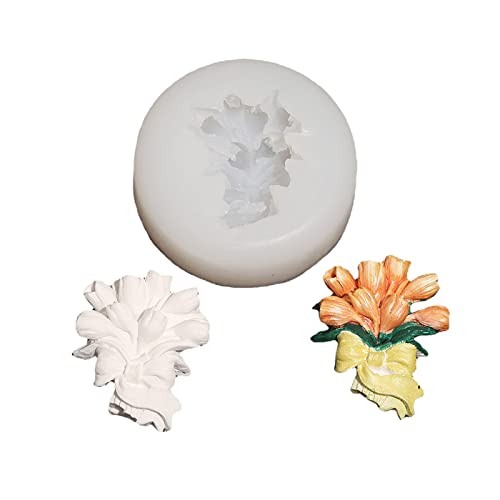 Silikonform mit 3D-Tulpen, Blume, Rosette für Seifenherstellung, Heimdekoration, Ornamente von CHIZISX