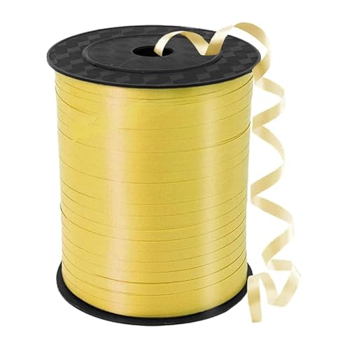 CHJENYI 450 Meter/500 Yard Schleifenband, Balloon Ribbon Curling Band-Ballon Schnur,Geschenkband,Weihnachten Neujahr Partydeko,Basteln, Hochzeitsdeko,Geschenkverpackung (Gold) von CHJENYI