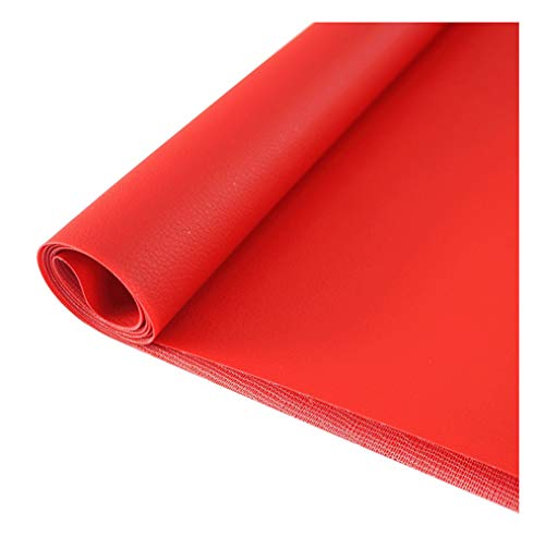 CHOUXUANGA Kunstleder Kunstleder Faux Genarbte Vinyl-Lederpolsterung, strukturiertes Material, Kunstleder, Materia-Polsterstoff, Materia-Rot(1.38x10m) von CHOUXUANGA