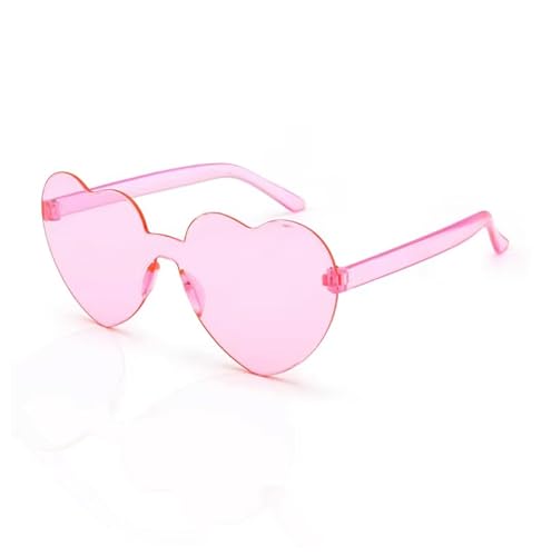 CHPN - Sonnenbrille - Herzgläser - Herzen Sonnenbrille - Festivalgläser - Partygläser - Partygläser - Hüftgläser - rosa Brille - Plastik - Karneval von CHPN