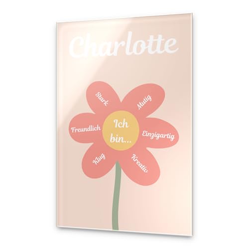 Affirmationskarten Wandbild Kinder - Selbstbewusstsein stärken - fördert Selbstliebe Positivität Motivation Achtsamkeit Mut - Geschenkidee Geburt Taufe Geburtstag Babyparty - Deko Kinderzimmer von CHRISCK design