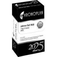 CHRONOPLAN Kalendereinlage 2025 Jahres-Set Midi (9,6 x 17,2 cm) von CHRONOPLAN