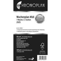 CHRONOPLAN Kalendereinlage 2025 Wochenplan Midi (9,6 x 17,2 cm) von CHRONOPLAN