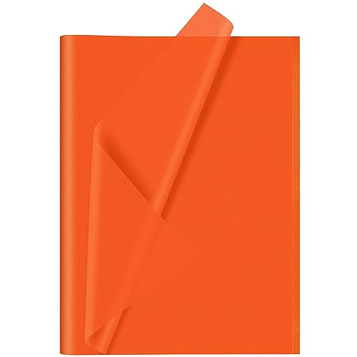 CHRORINE Seidenpapier, Orange, für Halloween, Thanksgiving, Kunst, Geschenkverpackung, Seidenpapier, Großpackung für Bastelarbeiten, Dekoration, Geburtstag, Urlaub, Halloween, Erntedankfest, Party, von CHRORINE