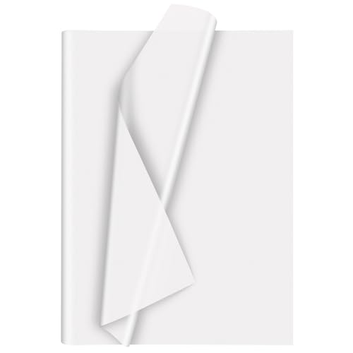 CHRORINE Seidenpapier, 60 Blatt, Weiß, für Bastelarbeiten, Dekoration, Geburtstag, Urlaub, Party (50,8 x 36,8 cm) von CHRORINE