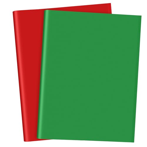 CHRORINE Seidenpapier, Weihnachtsgeschenkpapier, 2 Stile, für Verpackungen, Weihnachtsfeier, DIY, Kunst, Handwerk, 50 Blatt (rot/grün) von CHRORINE