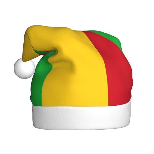 CHRYCM Festliche Weihnachtsmütze, langlebige Farbe, perfektes Accessoire für Feiertage, Erwachsenengröße Flagge von Mali von CHRYCM