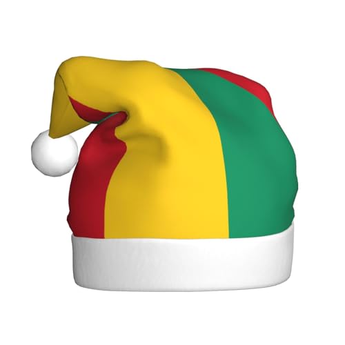 CHRYCM Festliche Weihnachtsmütze, langlebige Farbe, perfektes Accessoire für Feiertage, Flagge von Guinea in Erwachsenengröße von CHRYCM