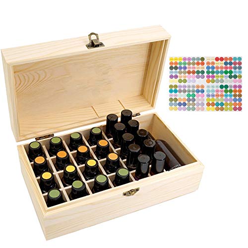 CHSEEA Ätherisches Öl Display Ständer Gestell Halter Organisator, 36 Löcher Holz Box Veranstalter Aufbewahrung Koffer Box für Nagellack, Duftöle, Ätherisches Öl, Stain und Lippenstift #2 von CHSEEO