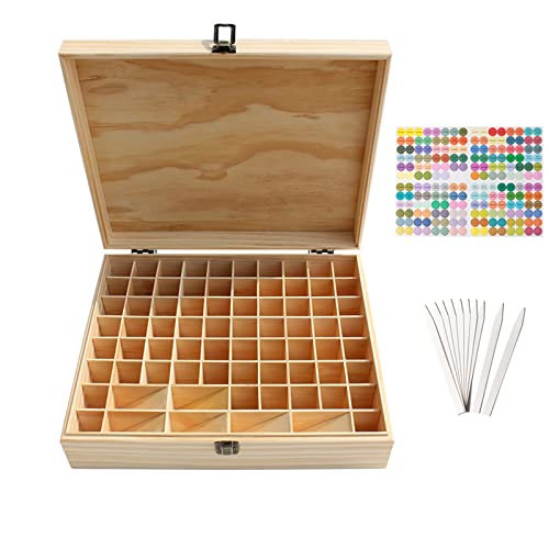 CHSEEO Ätherische Öle Aufbewahrung, Ätherisches Öl Display Ständer Halter Organisator, 36 Löcher Holz Box Veranstalter Aufbewahrung Box für Nagellack, Duftöle, Ätherische Öle von CHSEEO