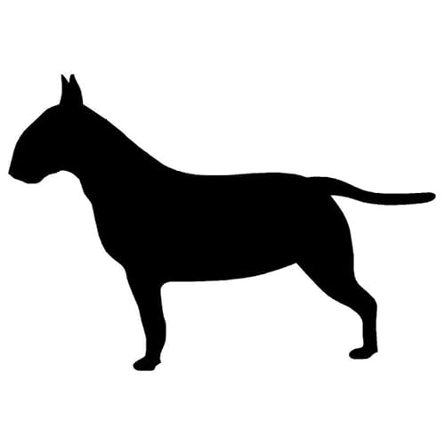 CHSLO Autoaufkleber 11,5 * 8CM Bullterrier Hund Silhouette Aufkleber Aufkleber Tier Auto Fenster Aufkleber Auto Zubehör Silber/Schwarz von CHSLO