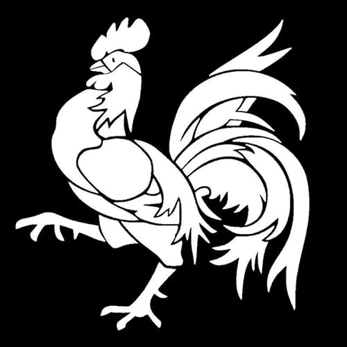 CHSLO Autoaufkleber 12,7 * 13,5 CM Lustiges Huhn Persönlichkeit Auto Aufkleber Kreative Abdeckung Kratzer Dekoratives Autozubehör von CHSLO