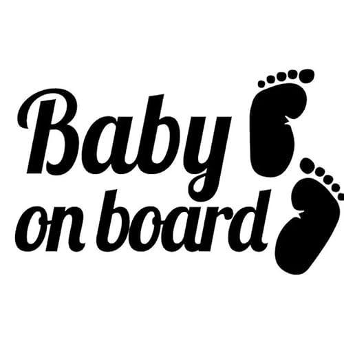 CHSLO Autoaufkleber 15.5CM*9.6CM Baby On Board Sticker Decal Vinyl Car Ute Baby Newborn Cute Mum Dad Car Styling Car Stickers Black/Sliver von CHSLO