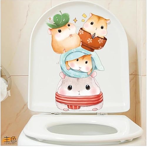 CHSLO Autoaufkleber Cartoon Niedliche Katze Wc Aufkleber Badezimmer Wc Abdeckung Aufkleber Wandaufkleber Wc Für Home Decoration von CHSLO