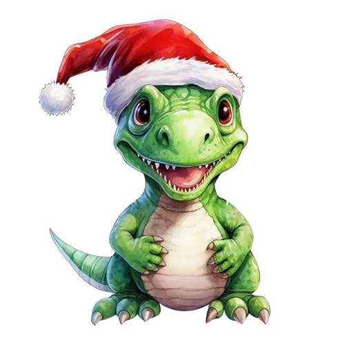 CHSLO Autoaufkleber Frohe Weihnachten Dinosaurier Wandaufkleber Abnehmbare Heimdekoration Aufkleber Für Schlafzimmer Küche Wohnzimmer Wanddekoration von CHSLO