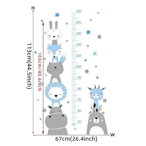 CHSLO Cartoon Smiley Gesicht kleines Tier Höhe Aufkleber selbstklebender Wandaufkleber in Wind Kinderzimmer Kindergarten Klassenzimmer Dekoration Aufkleber von CHSLO