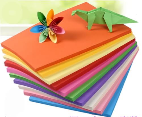 CHSYOO 200 Blätter, 20 Farben, Kunst Origami Papier Doppelseitiges Druckerpapier, A4 70gsm, für DIY Handwerk, Papierschneiden, Kinderschule, Kinderparty oder Bürodruck von CHSYOO