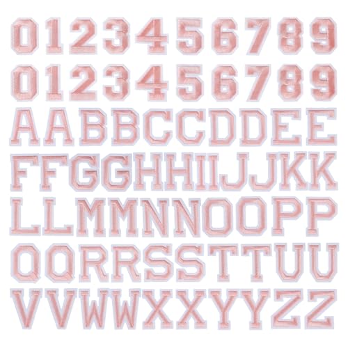 72 Stück Alphanumerische Stickerei-Stoffflicken, Stickflicken Zum Aufbügeln, Alphabet-Aufbügelflicken A-Z, Alphabet-Nähflicken, Buchstaben Und Zahlen Zum Aufbügeln von CHSZSH