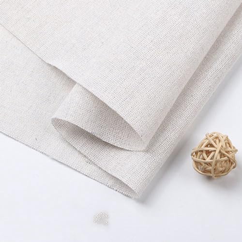 2m*150cm Leinenstoff Leinen Naturell Flachs Meterware Leinen-Baumwolle Canvas Stoffe Stoff Kleiderstoff Leinengewebe Kunsthandwerk DIY reines Leinen Naturleinengewebe von CHTME