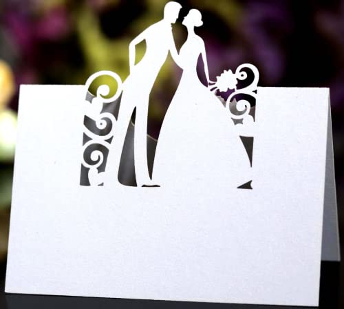 Tischkarten Platzkarten Weiber Packung mit 50 kleinen Zeltkarten Perfekt fur Hochzeiten, Bankette, Events von CHUANGOU