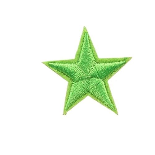 Aufnäher for Aufbügeln, 10 Stück kleine Stern-Aufnäher for Aufbügeln, Applikationen for Kleidung, bestickt for Kleidung, DIY-Motiv, Streifen, Kleidungszubehör (weiß)(Fruit Green) von CHUDOU