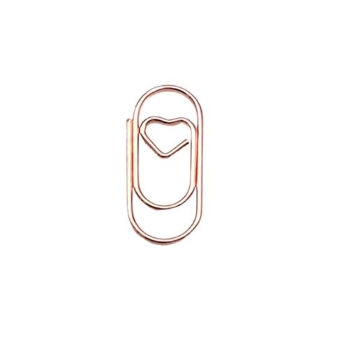 Büroklammern, 50 Stück Büroklammern, Metallbinder, Notizblock-Ticketklammern, Bürobindezubehörklammern (Farbe: 50 Stück, Gold)(50PCS Rose gold) von CHUDOU