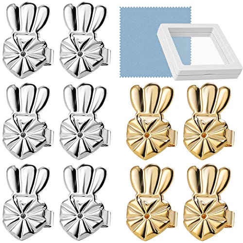 10 Stück/5 Paar Ohrring-Verschlüsse für Ohrstecker, hängende Ohren und schwere Ohrringe, verbesserte schwere Ohrring-Stützverschlüsse, Tiara-Ohrring-Verschlüsse, um ein Herunterfallen zu verhindern, von CHUICHUIHU