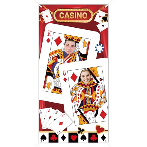 Casino Thema Party Foto Tür Banner Hintergrund Requisiten Poker Foto Requisiten Banner Supplies Casino Nigh Party Dekorationen Las Vegas Thema Foto Tür Banner für Spieleabend Geburtstag Party Supplies von CHUNNIN