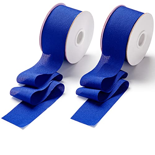 CHUQING Geschenkband Blau Schleifenband Taufe Bänder Deko 38 mm x 22,8 m Seidenband Hochzeit Dekoband Geschenkverpackung Stoffband von CHUQING