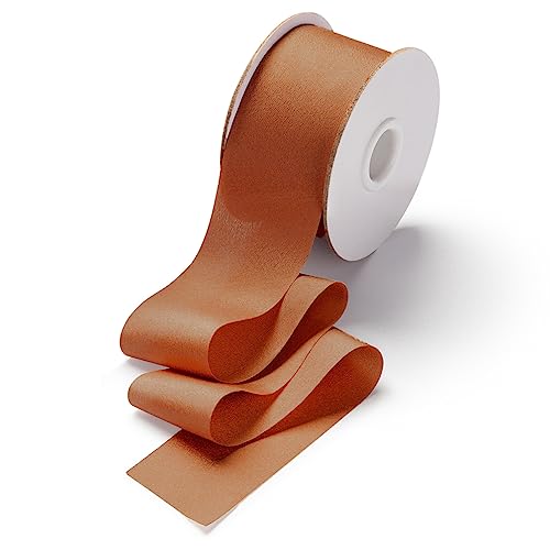 CHUQING Geschenkband Hochzeit Stoffband Terracotta Schleifenband 3,8cm Orange Chiffonband Deko Band Geburtstagsgeschenke Stuhlschärpe Tischdeko Band von CHUQING