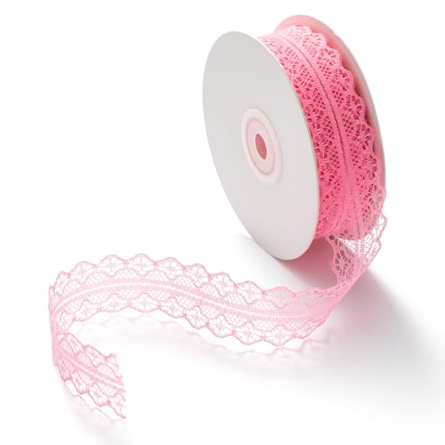 CHUQING Spitzenband Rosa Vintage 23 Meter Schleifenband Spitze Spitzenbordüre Dekoband Geschenkband breit 3cm Hochzeit Zierband von CHUQING