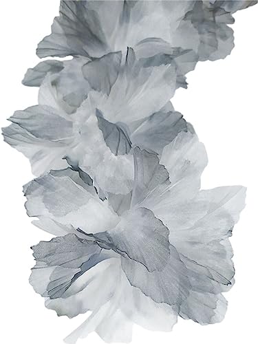 CHUYIX Chiffon-Blumen-Spitzenband 10Pcs Chiffon Spitze Blumenverkleidung 13cm große Chiffon-Spitzen-Haarschmuck Blumenspitzen Ribbon für Stirnband Babyblumen Schleifen Basteln Kleidung Accessoires von CHUYIX